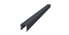 Планка вертикальная лицевая для забора жалюзи Palermo 0,5 PurLite Matt RAL 7024 мокрый асфальт (2м)