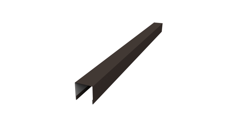 Планка вертикальная лицевая для забора жалюзи Palermo 0,45 Drap TR RR 32 темно-коричневый (2м)