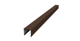 Планка вертикальная лицевая для забора жалюзи Palermo 0,5 PurPro Matt 275 RAL 8017 шоколад (3м)