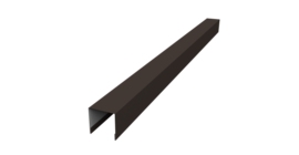 Планка вертикальная лицевая для забора жалюзи Palermo 0,5 PurLite Matt RR 32 темно-коричневый (3м)