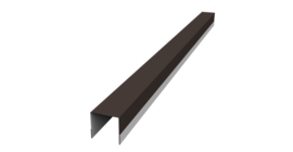 Планка вертикальная обратная для забора жалюзи Palermo 0,5 Drap TX RR 32 темно-коричневый (2,5м)