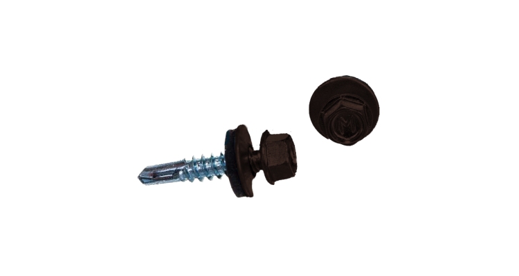 Саморез по металлу Daxmer 5,5х25 RAL 8017 (250) сверло №3