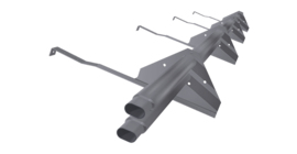 Снегозадержатель трубчатый для натуральной черепицы Стандарт RAL 7004 3м (профиль до 50мм)