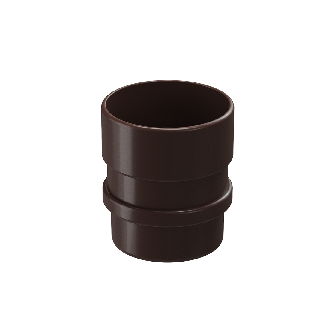 Муфта соединительная для водостока Lux, шоколад
