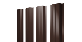 Штакетник П-образный А с прямым резом 0,4 PE RAL 8017 шоколад