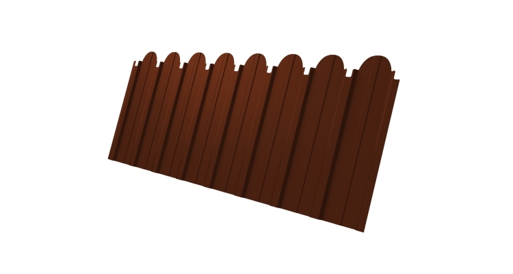 Профнастил С10A фигурный 0,45 PE RAL 3009 оксидно-красный